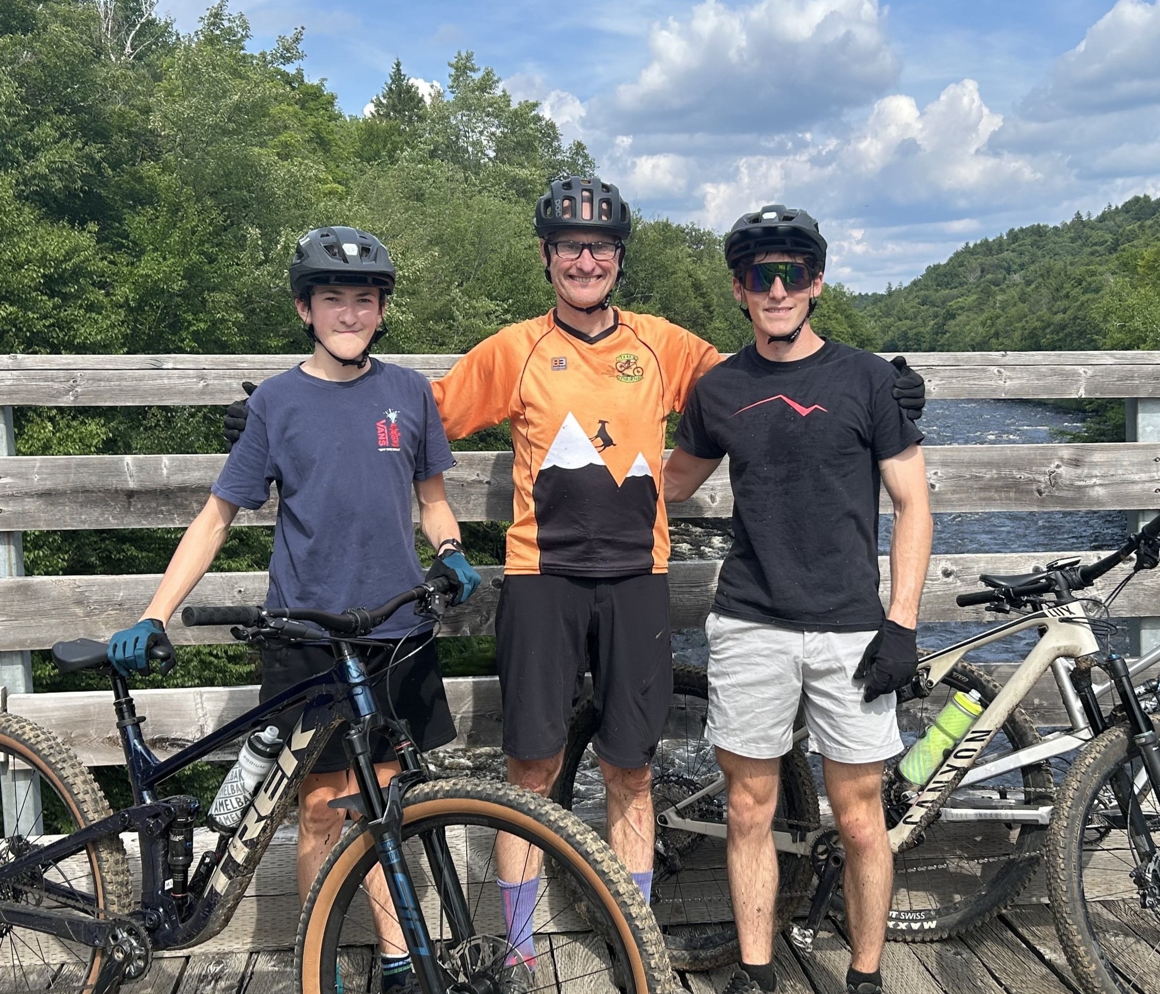 Biking with my brother and dad